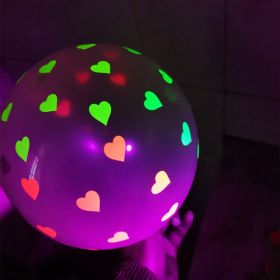 Fluorescent Balloon Transparent Fluorescent Polka Dot Balloon Candy Color (Option: 10 Hearts)