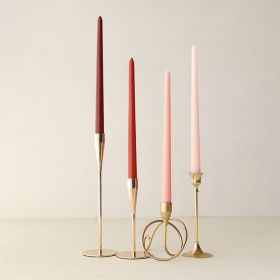 Colored Retro Long Pole Tasteless Candle Wedding Banquet (Option: Red Gradient)