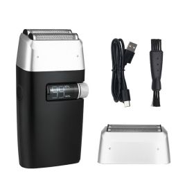 Multifunctional The Second Gear Adjustable Reciprocating Shaver LCD Sideburns Cutter Head (Color: Black)