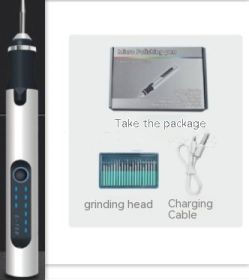 Wireless Jade Carving Machine Polishing Engraving Tool Electric Polishing Pen (Option: Silver-Heaven and Earth Cover Set one-USB)