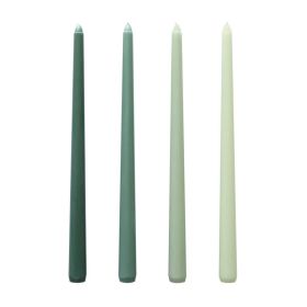 Colored Retro Long Pole Tasteless Candle Wedding Banquet (Option: Gradient Green)