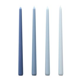 Colored Retro Long Pole Tasteless Candle Wedding Banquet (Option: Gradient Blue)