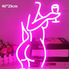 LED Back Neon Light Bar Decoration Background Glowing Acrylic (Option: Style C-Adjustable Brightness-USB)