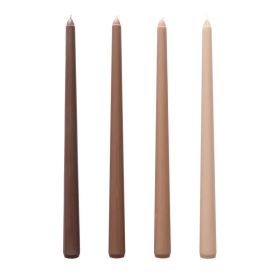 Colored Retro Long Pole Tasteless Candle Wedding Banquet (Option: Gradient Brown)