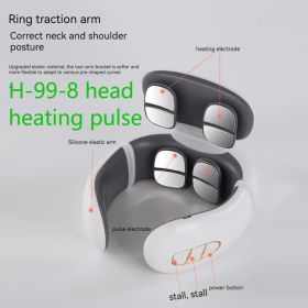Cervical Spine Massage Instrument Intelligent Pulse Heating Physiotherapy Instrument Hot Compress Neck Support Cervical Spine (Option: H99-English Packaging)