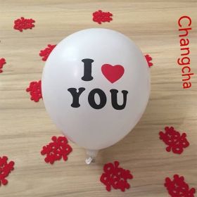 Thickened Balloon Wedding Room Balloon Layout Wedding Supplies Layout Valentine's Day Qixi Party (Option: ILOVEYOU)