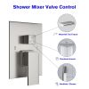 12-Inch 3-Spray Shower System With Square Wall Mounted Adjustable Shower Head And Handheld Shower With Hose