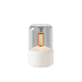 Atmosphere Light Humidifier Candlelight Aroma Diffuser Portable 120ml Electric USB Air Humidifier Cool Mist Maker Fogger 8-12 Hours With LED Night Lig (Option: Beige-USB)