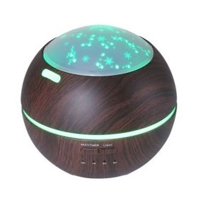 Mini Home Wood Grain Aroma Diffuser Humidifier (Option: Dark wood grain-EU)