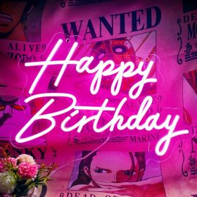 Christmas Neon Light Atmosphere Decoration Holiday Event Neon Sign (Option: H Pink 50x34x5cm-UK)