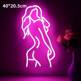 LED Back Neon Light Bar Decoration Background Glowing Acrylic (Option: Style F-Unadjustable Brightness-USB)