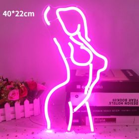 LED Back Neon Light Bar Decoration Background Glowing Acrylic (Option: Style B-Unadjustable Brightness-USB)