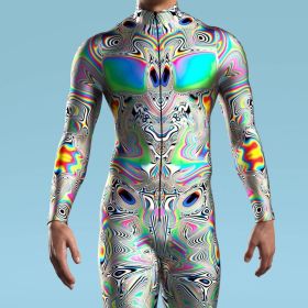 Halloween New 3D Digital Printing One-piece Play Costume (Option: VV037-Adult 3XL)
