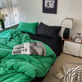 Double-piece Foggy Gray Quilt Cover Four-piece Bedding Sheet Dormitory Bed Three-piece Set (Option: Wizard Of Oz-180cm)
